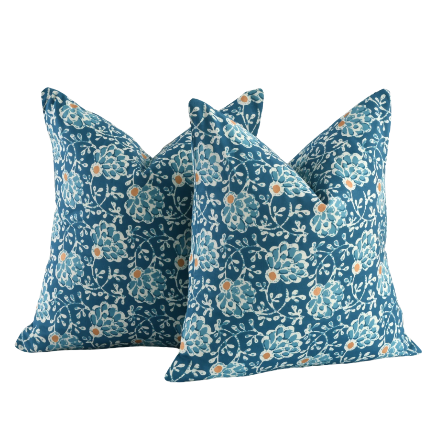 Elegant boho cotton pillows with handcrafted block print design