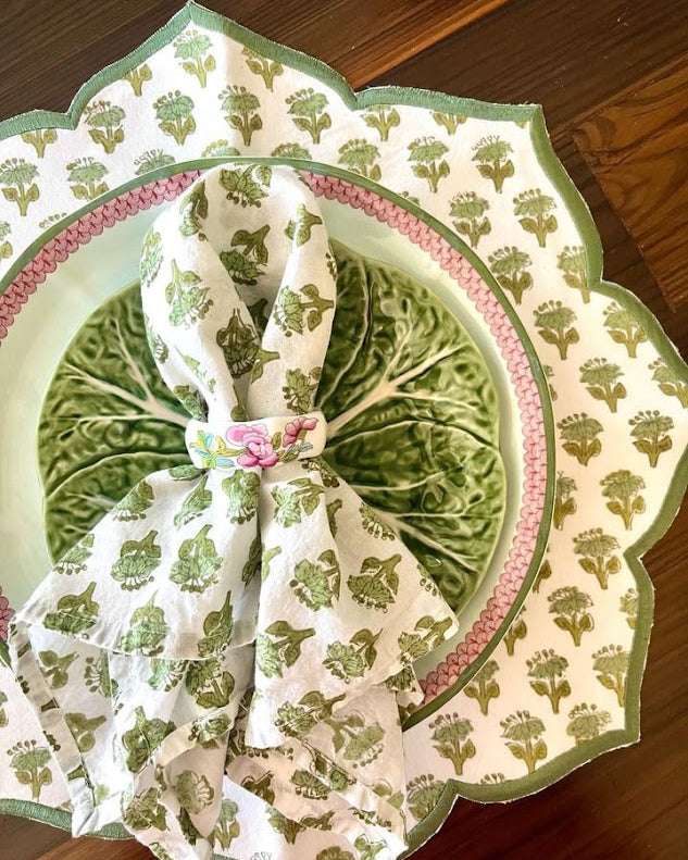 Hand Block Printed Cotton Cloth Napkins for Everyday Elegance