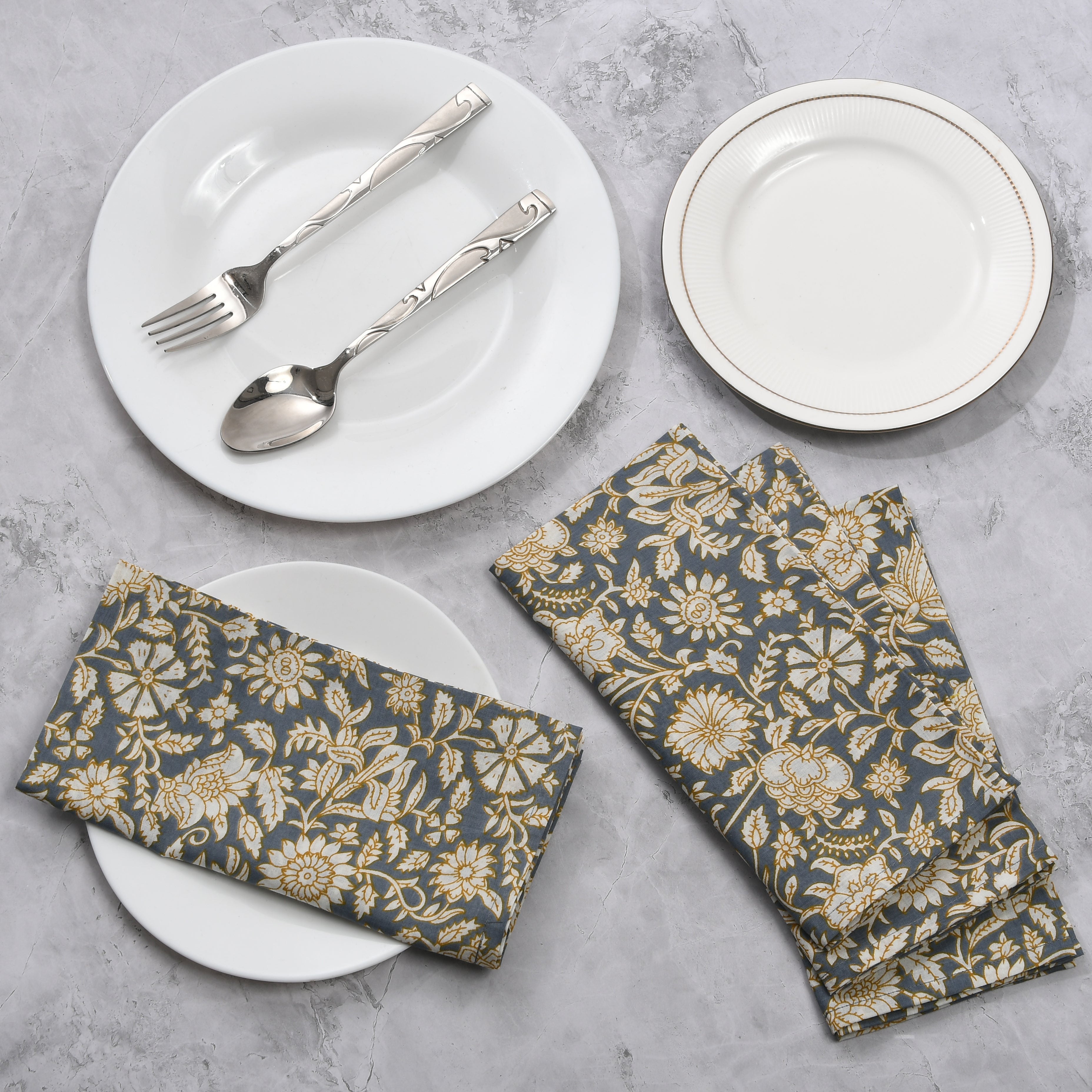 Cotton Cloth Napkins - Blue Jay