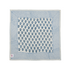 Single flat lay of blue and white floral cotton napkin.