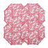 set of 4 Embroidered placemat in coral tone with soft threadwork