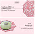 Warm coral pink cotton placemat with scalloped embroidery