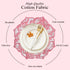Cotton placemat in fresh coral pink with elegant stitching