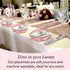 Cotton placemat in fresh coral pink with elegant stitching