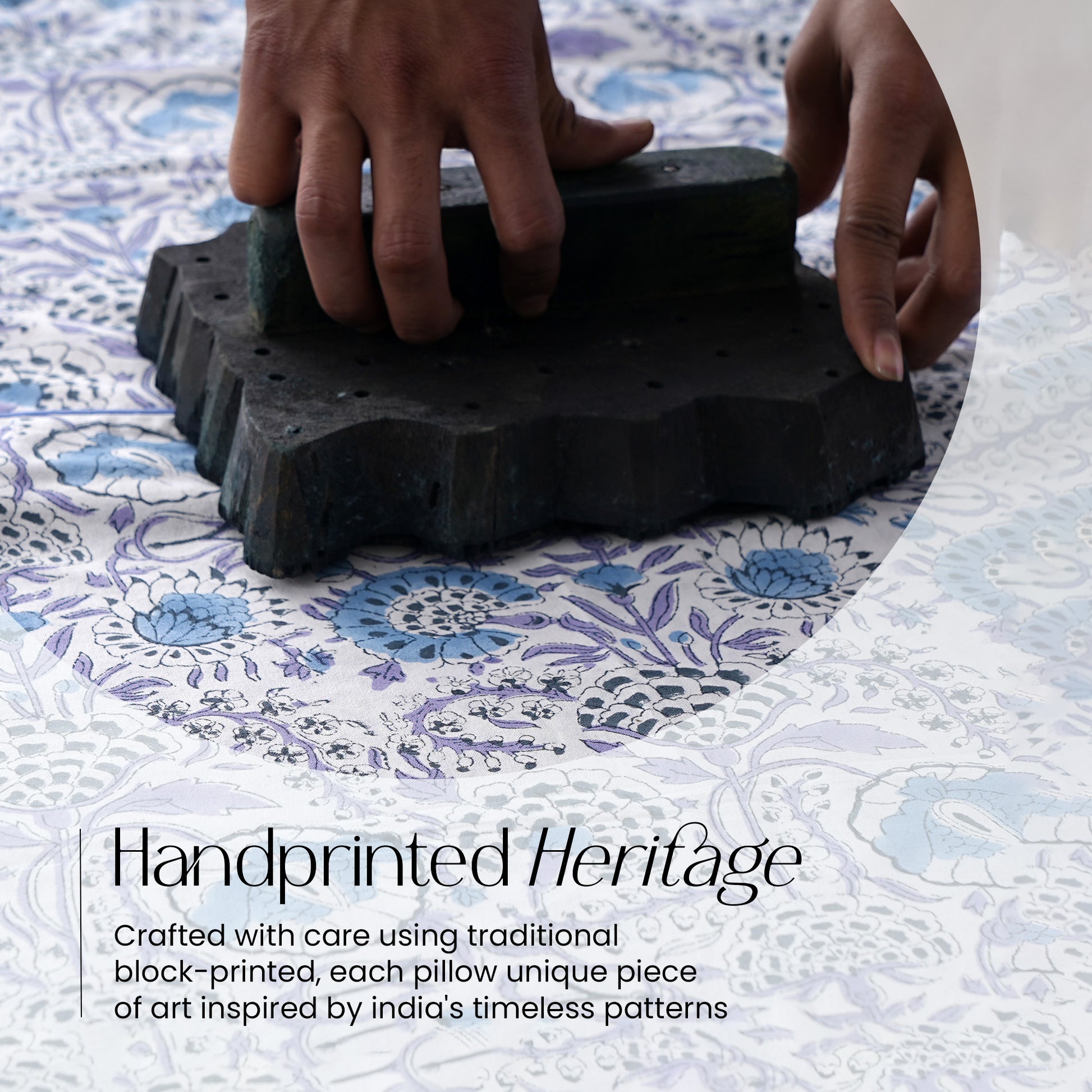 Cotton Ruffle Sham Cover - Indigo Blue