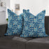 Set of 2 boho pillow covers displayed on neutral couch