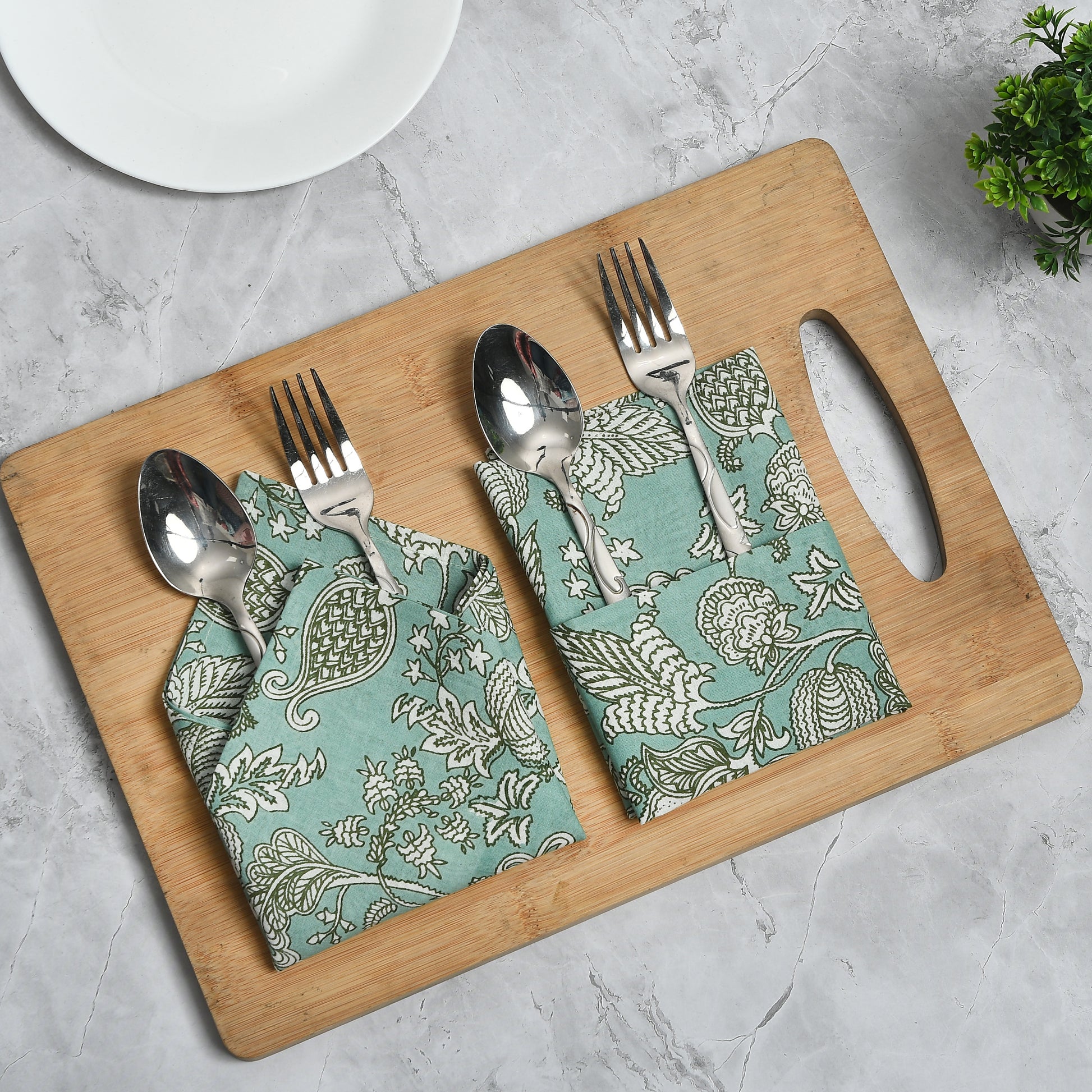 Cotton Cloth Napkins - Seafoam