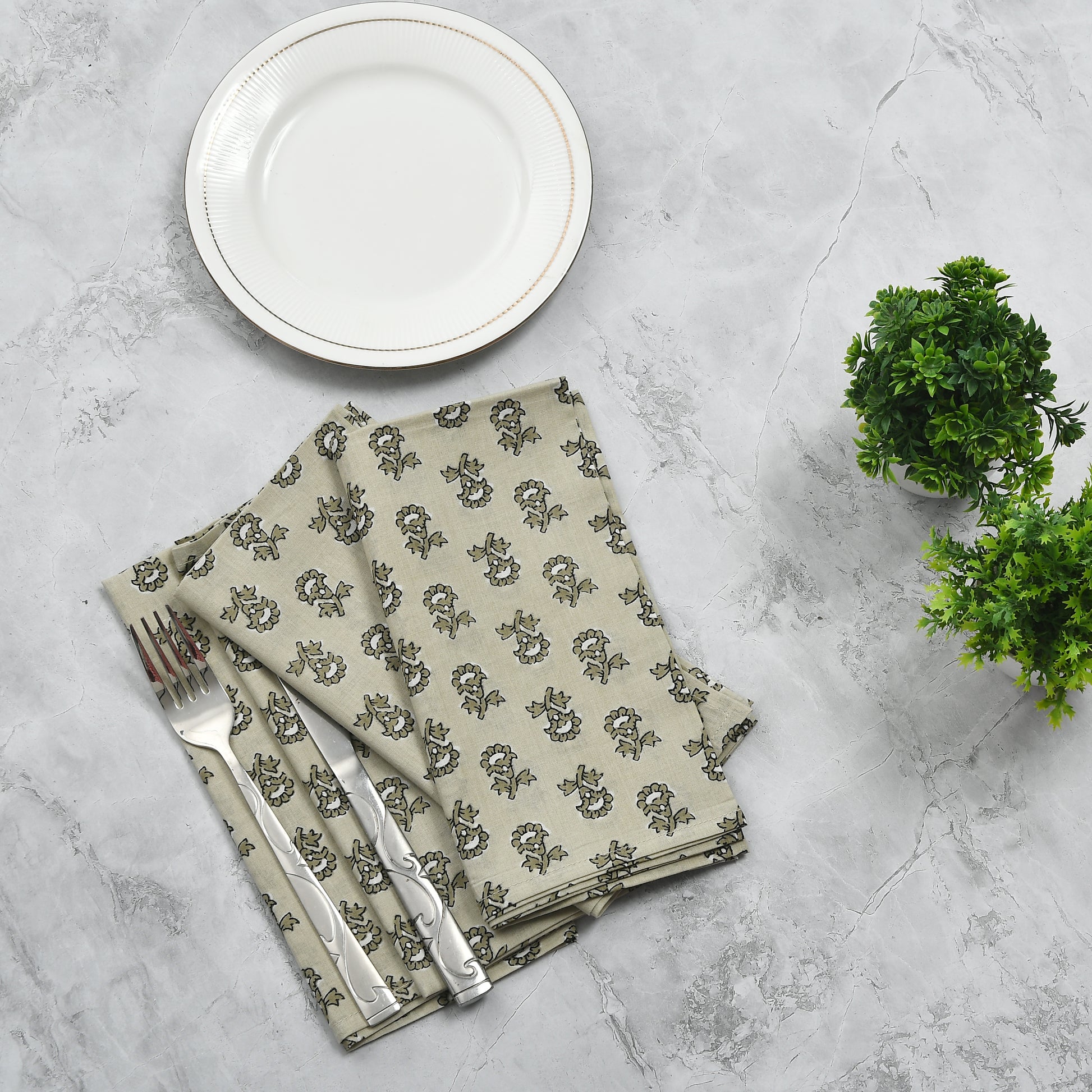 Cotton Cloth Napkins - Irish Coffee