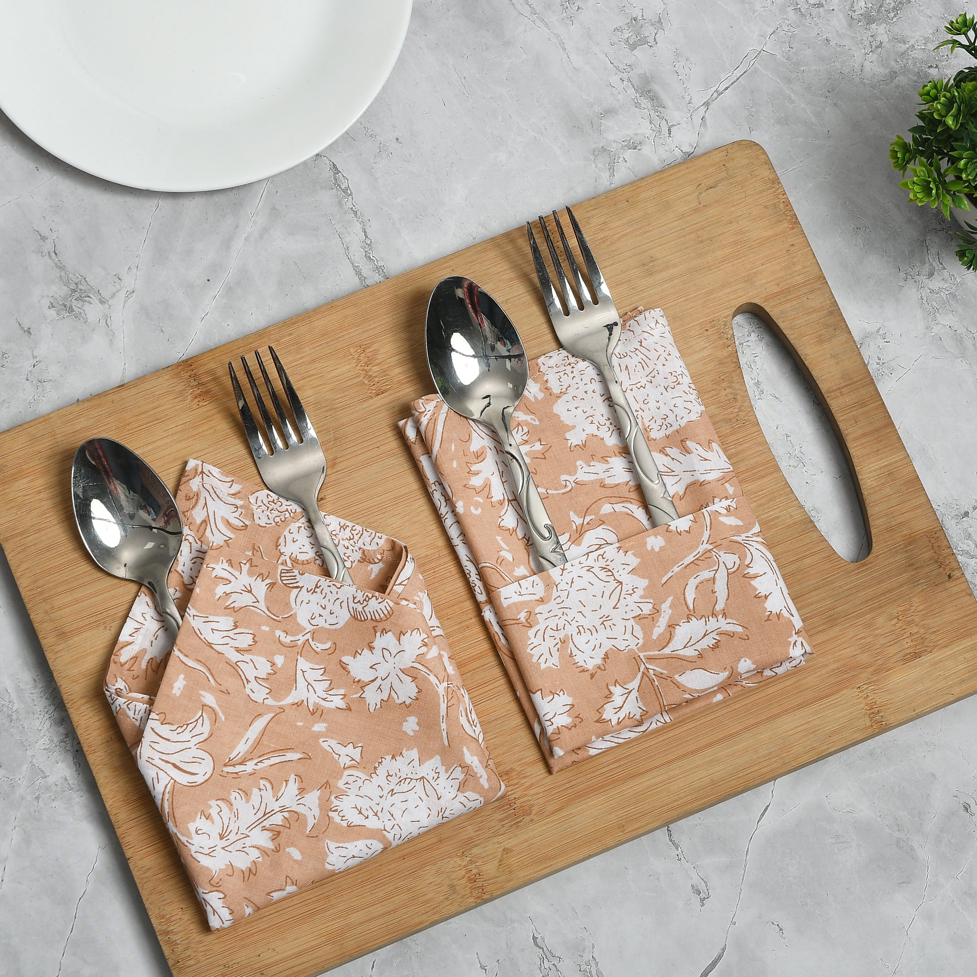 Cotton Cloth Napkins - Light Peach