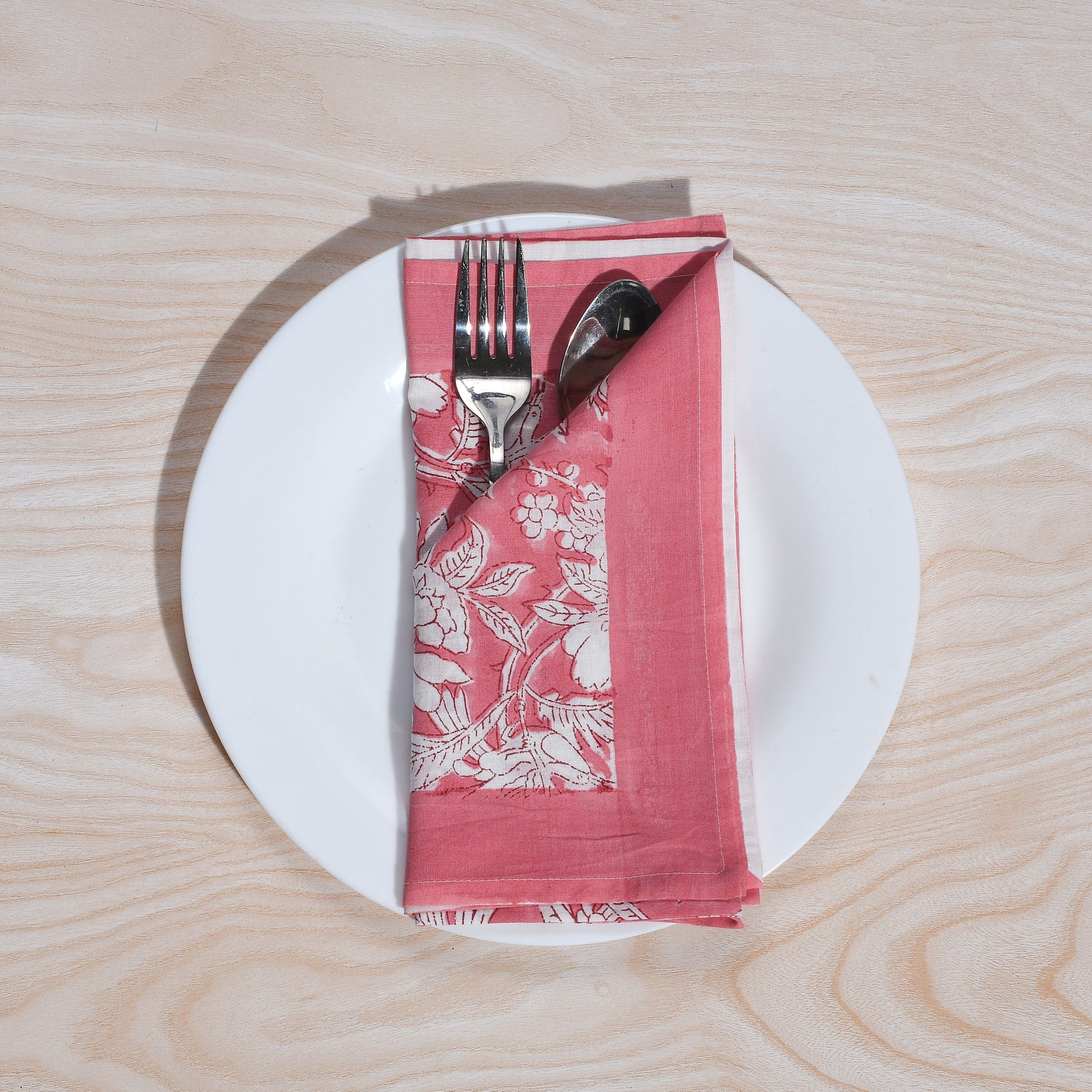 Cotton Cloth Napkins - Plain Border Mix