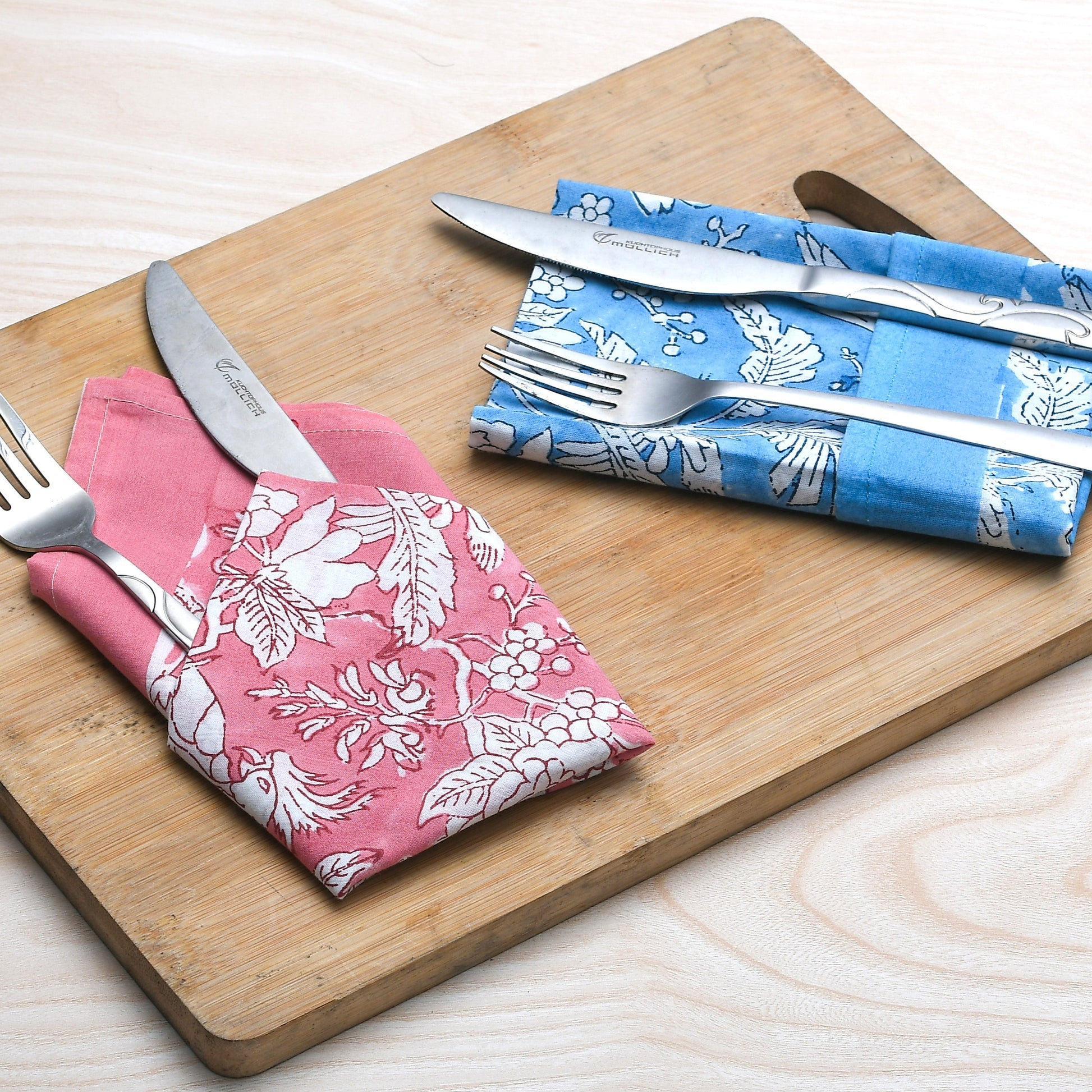 Cotton Cloth Napkins - Plain Border Mix