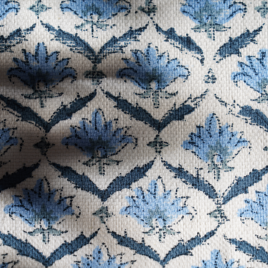Boho Cotton Pillow Covers - Jeans Blue (Set of 2)
