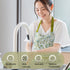 Vintage-inspired green apron for a cozy kitchen aesthetic