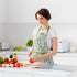 Elegant olive green apron with a breathable cotton fabric