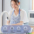 washable and Durable blue apron with waist tie and neck loop