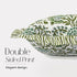 Decorative pillow with double-sided print and neat frill on a light gray background