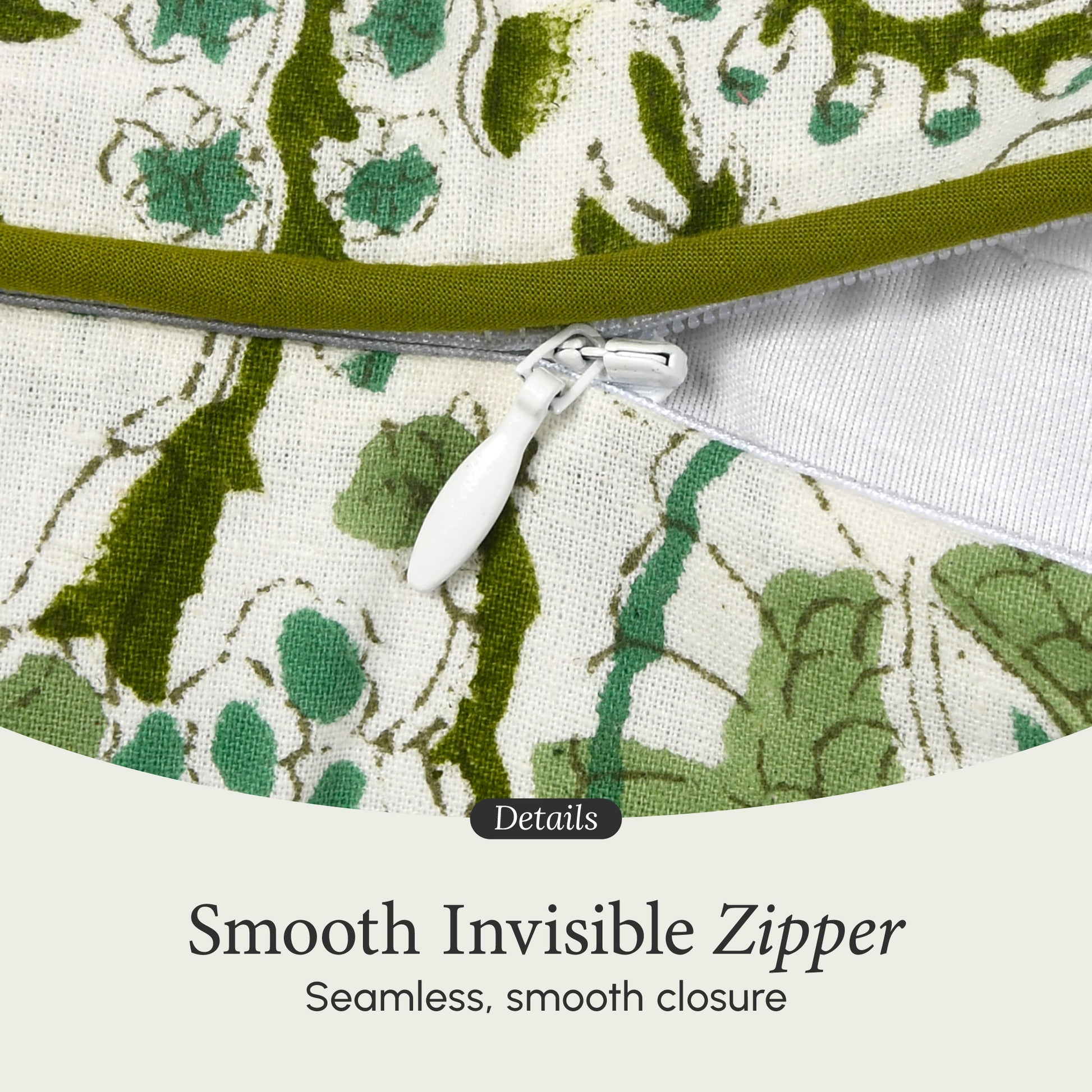 Piping Throw Pillow Covers - Agate Green (Set of 2)
