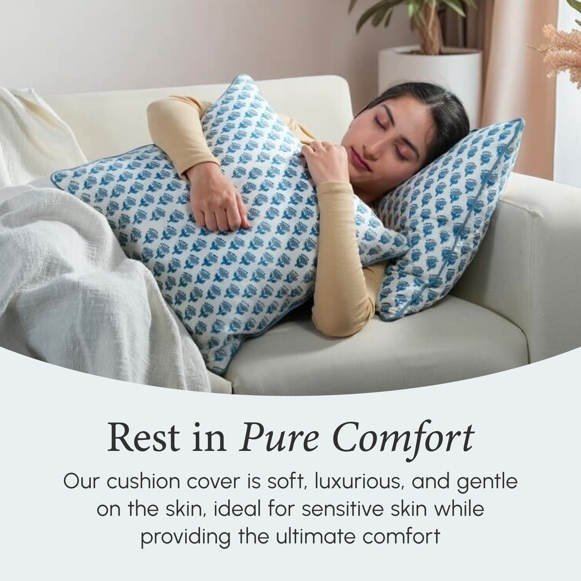 Piping Throw Pillow Covers - Apatite Blue (Set of 2)