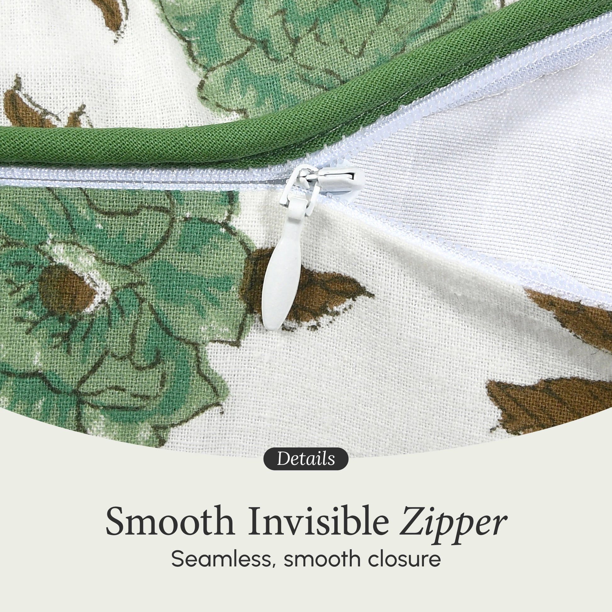 Piping Throw Pillow Covers - Fern Green (Set of 2)