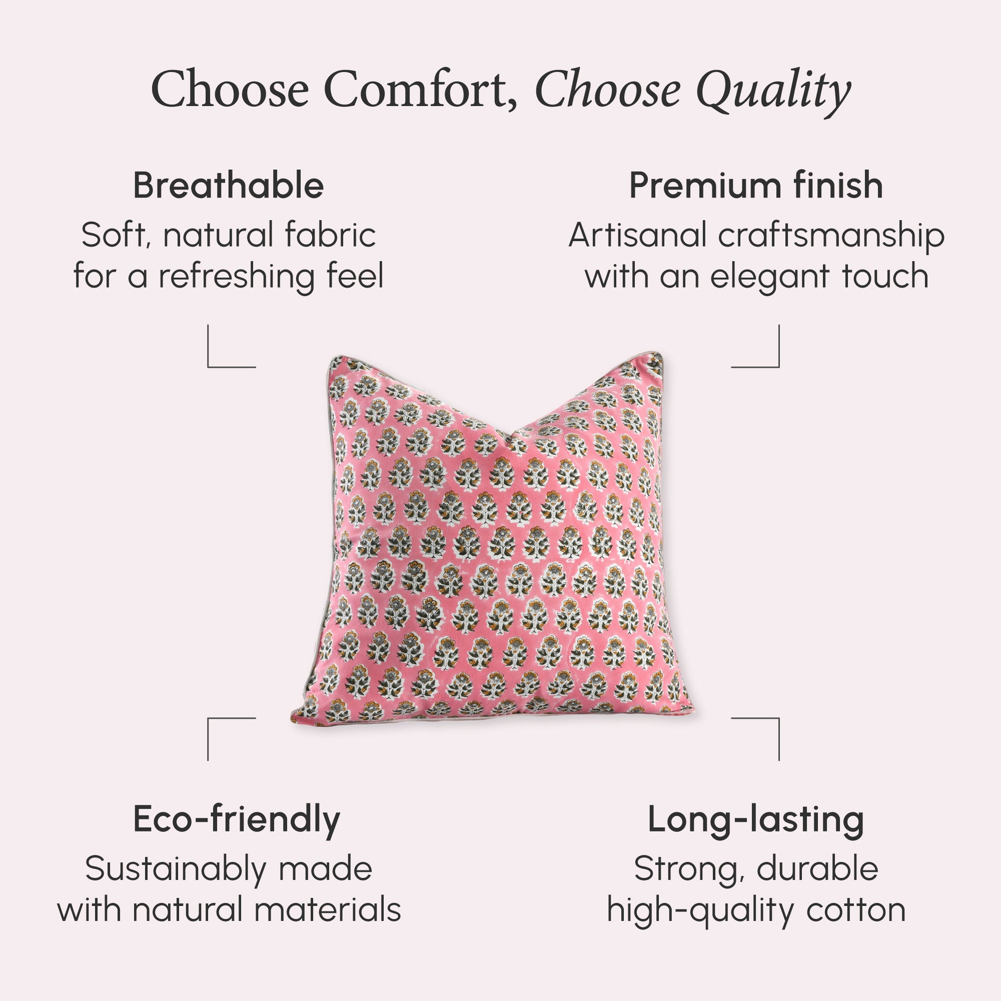Piping Throw Pillow Covers - Poppy Pink (Set of 2)