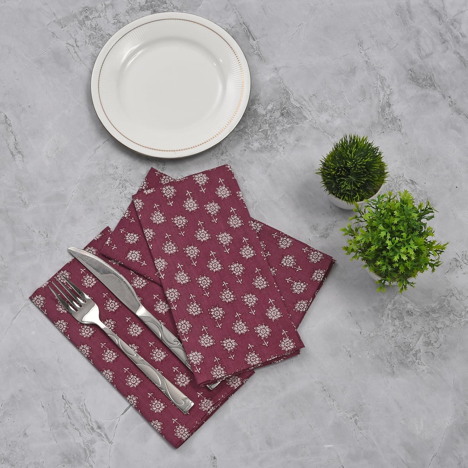 Cotton Cloth Napkins - Grape Purple