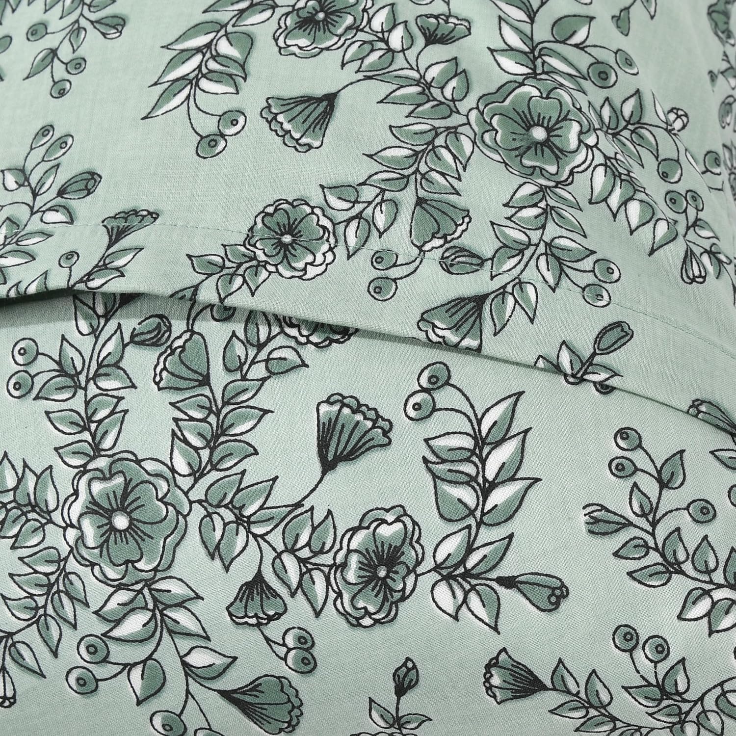 Boho Cotton Pillow Covers - Laurel Green (Set of 2)