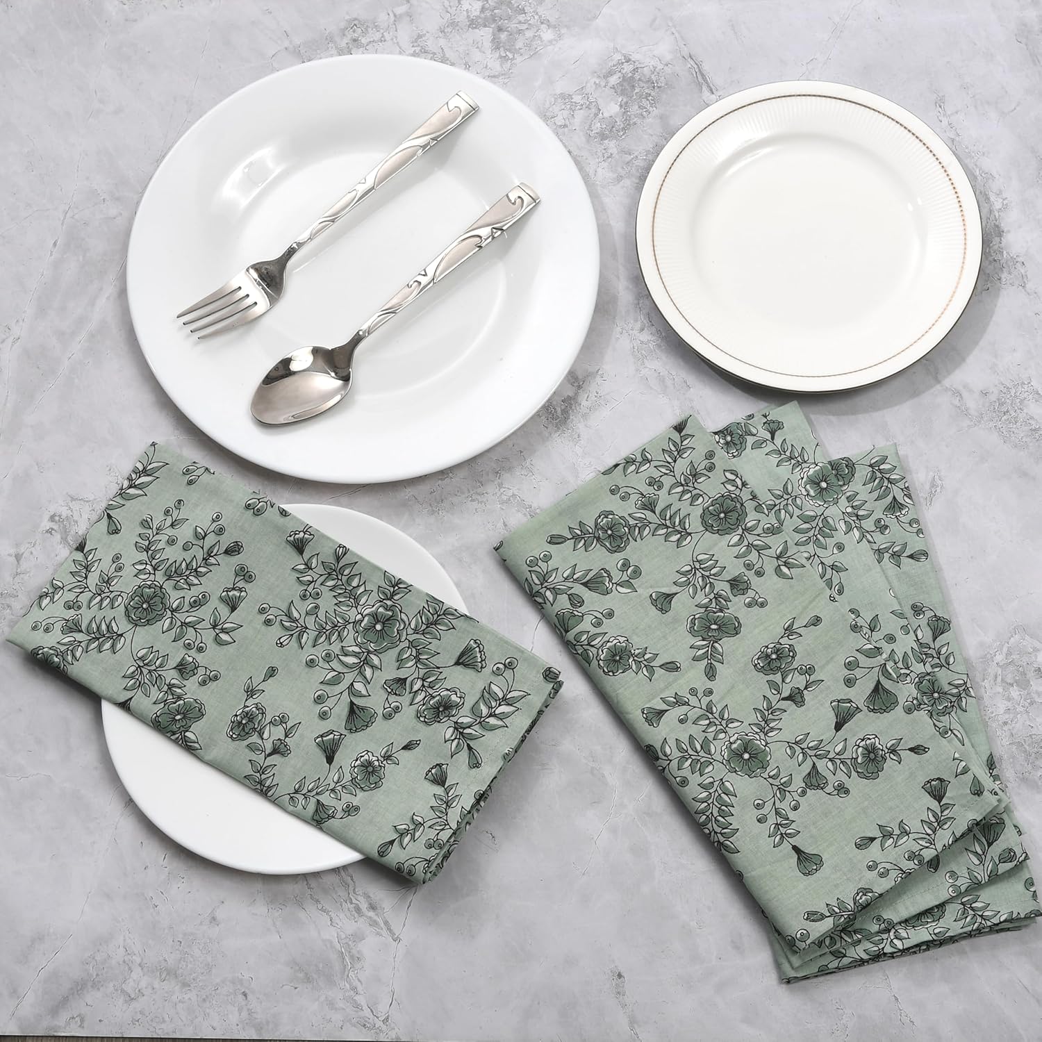 Cotton Cloth Napkins - Laurel Green