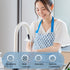 Cottage-style blue and white floral apron for home cooks