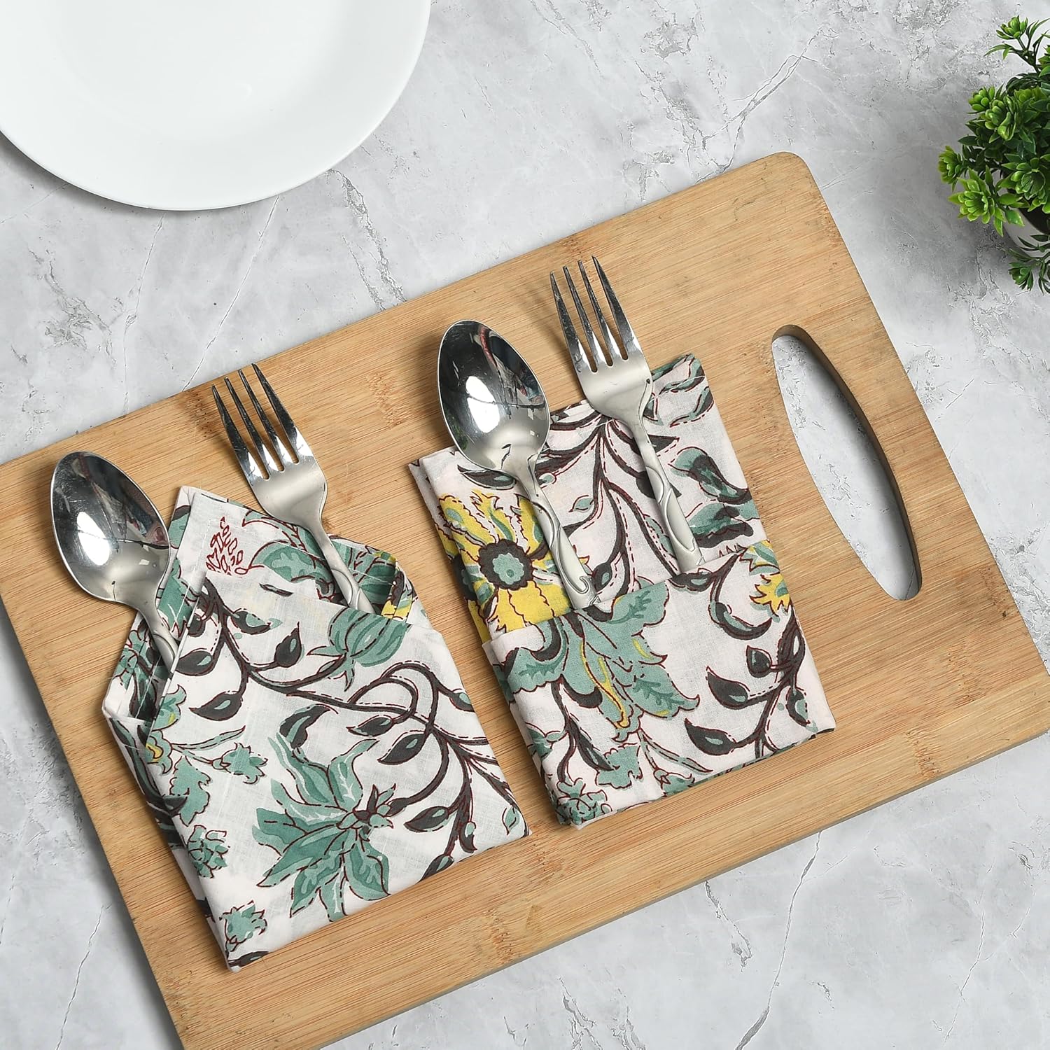 Cotton Cloth Napkins - Sea Green