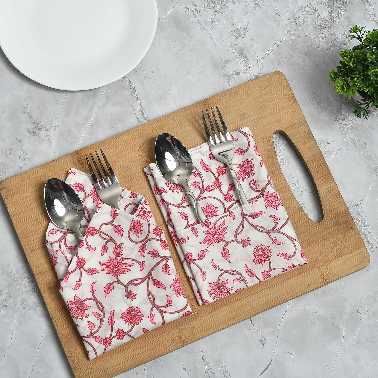 Cotton Cloth Napkins - Turkish Rose