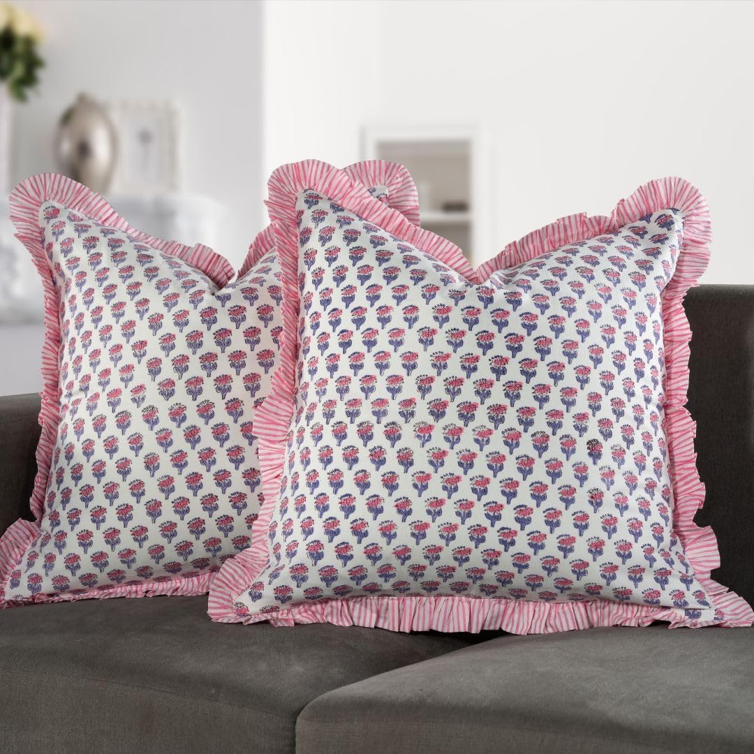 Handcrafted Ruffle Pillow Covers for Cozy & Elegant Living