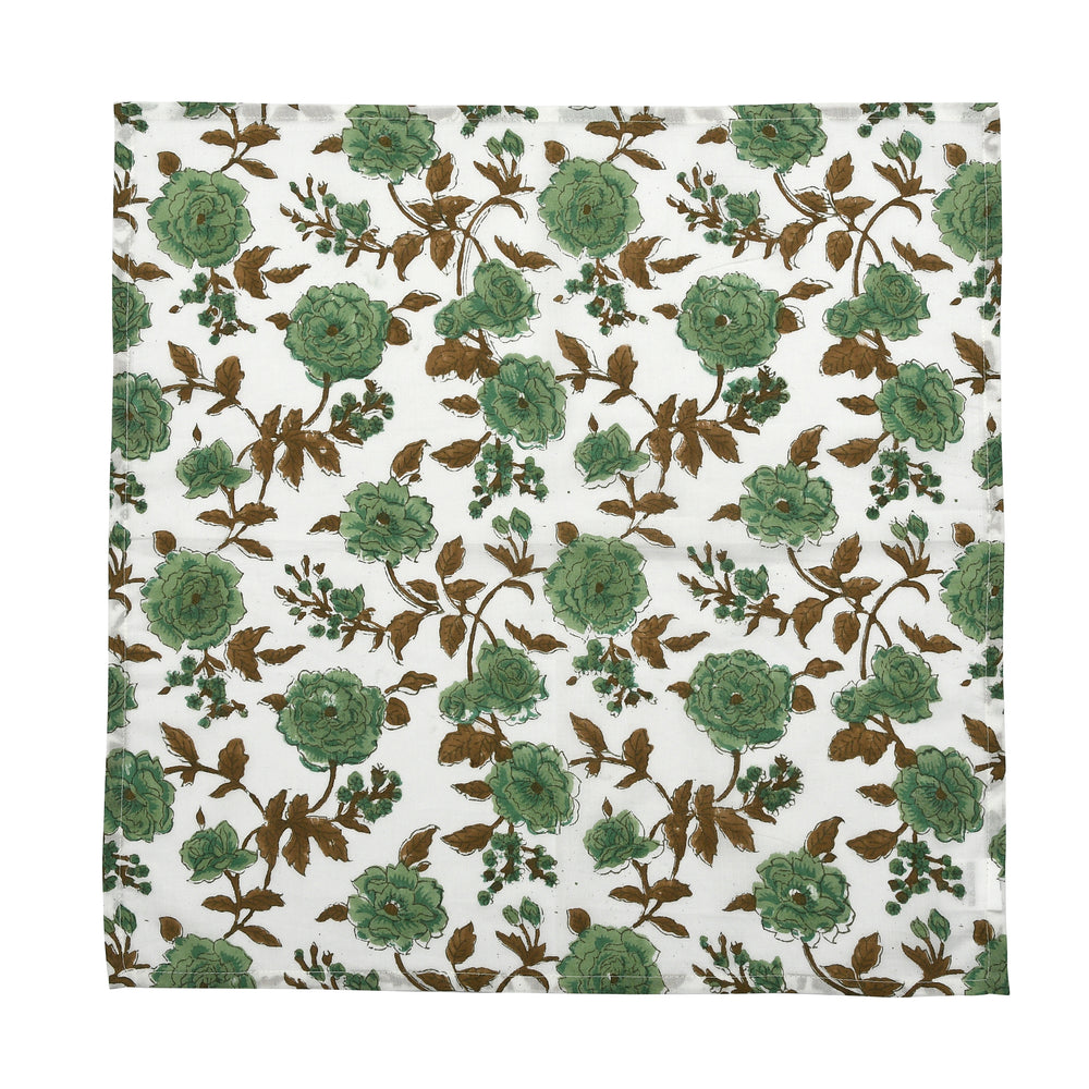 Cotton Cloth Napkins Set of 4 - Moss Green