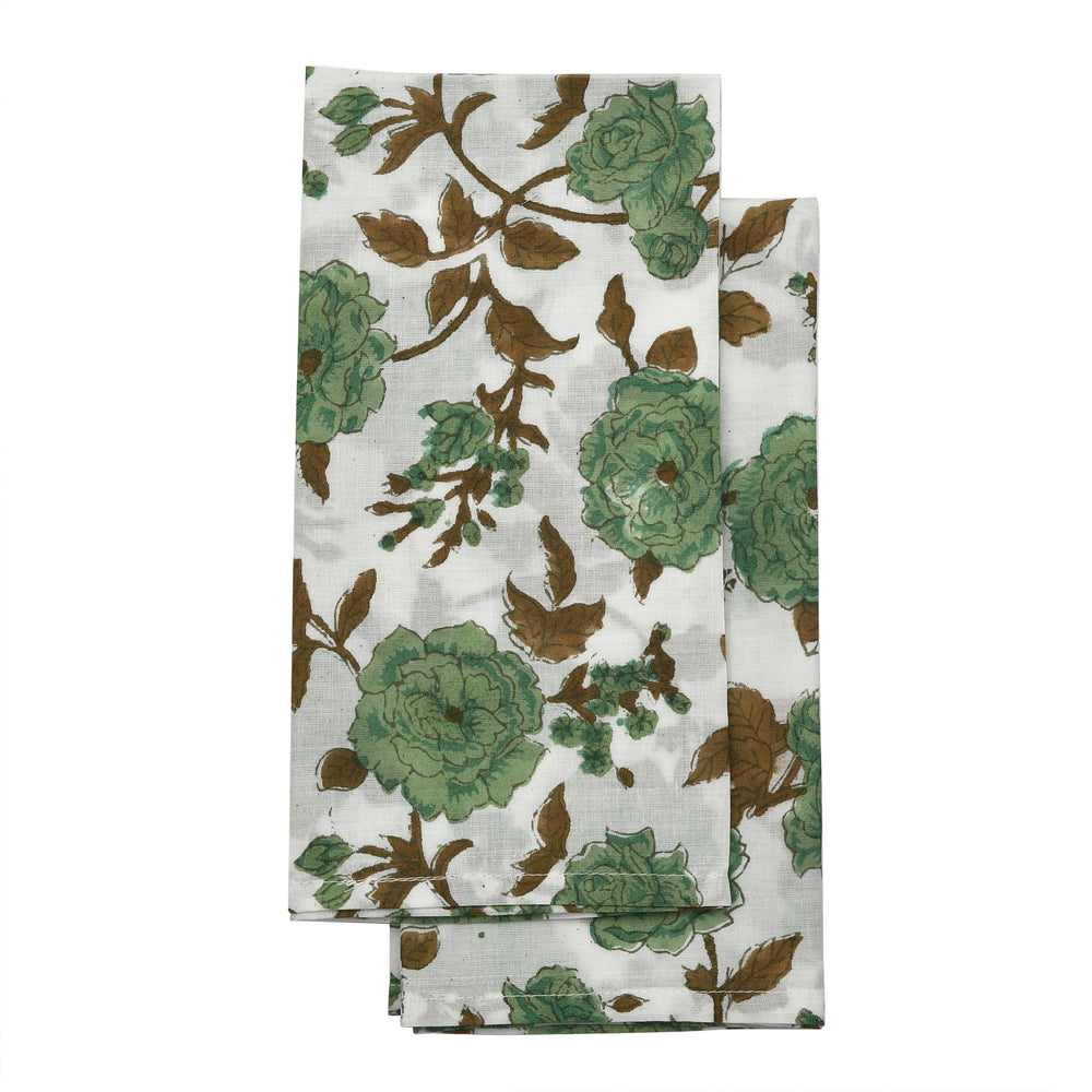Cotton Cloth Napkins Set of 4 - Moss Green