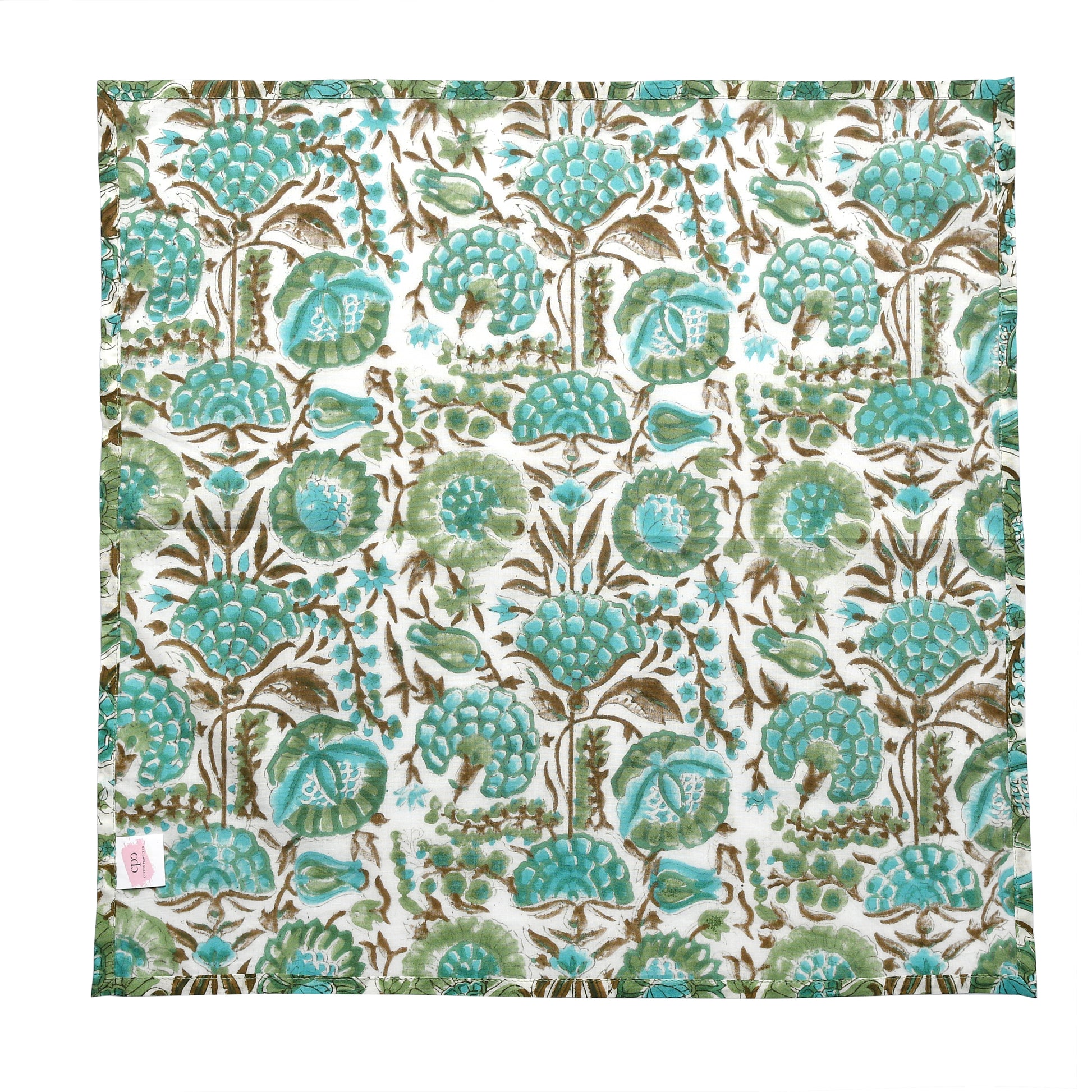 Cotton Cloth Napkins - Aqua Green