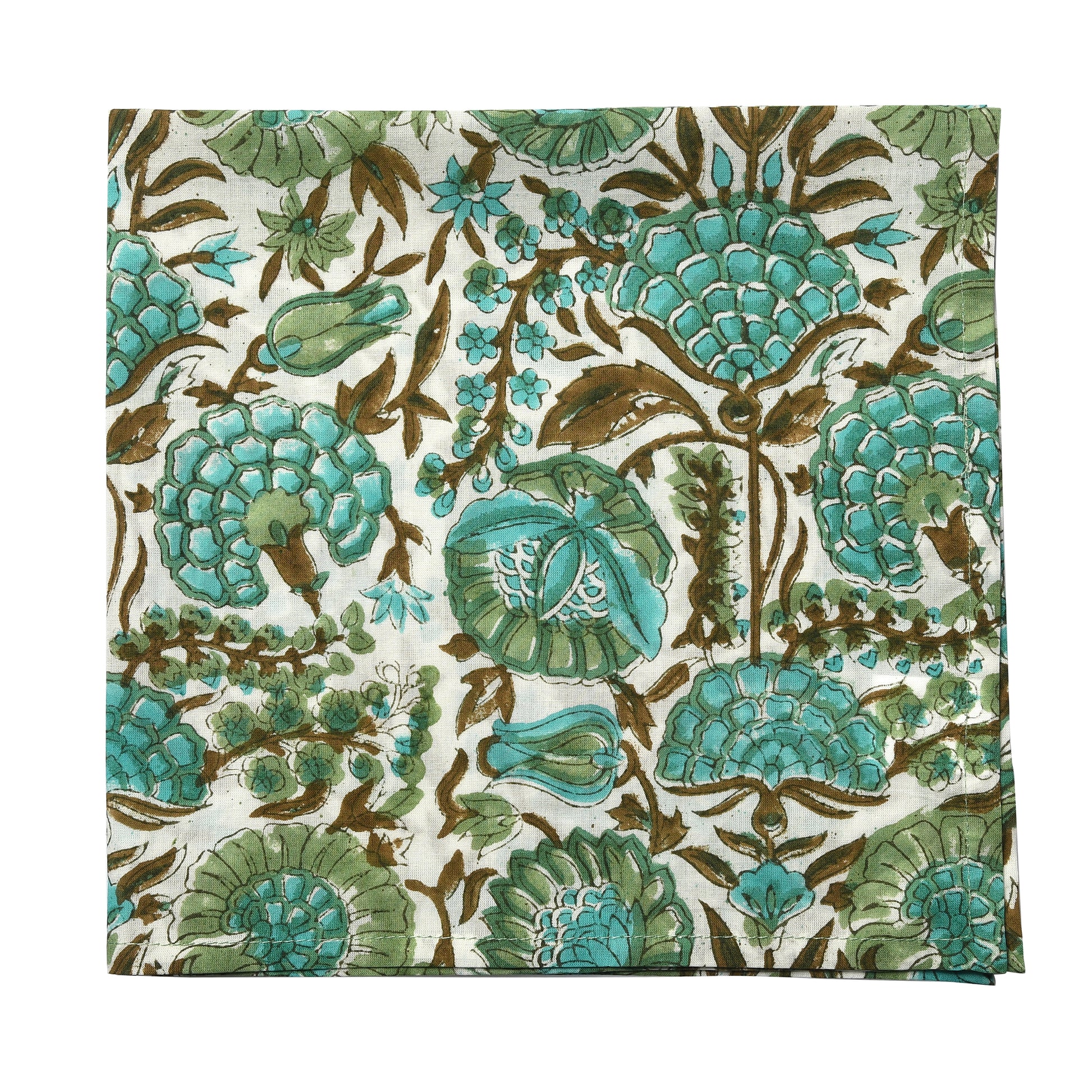 Cotton Cloth Napkins - Aqua Green