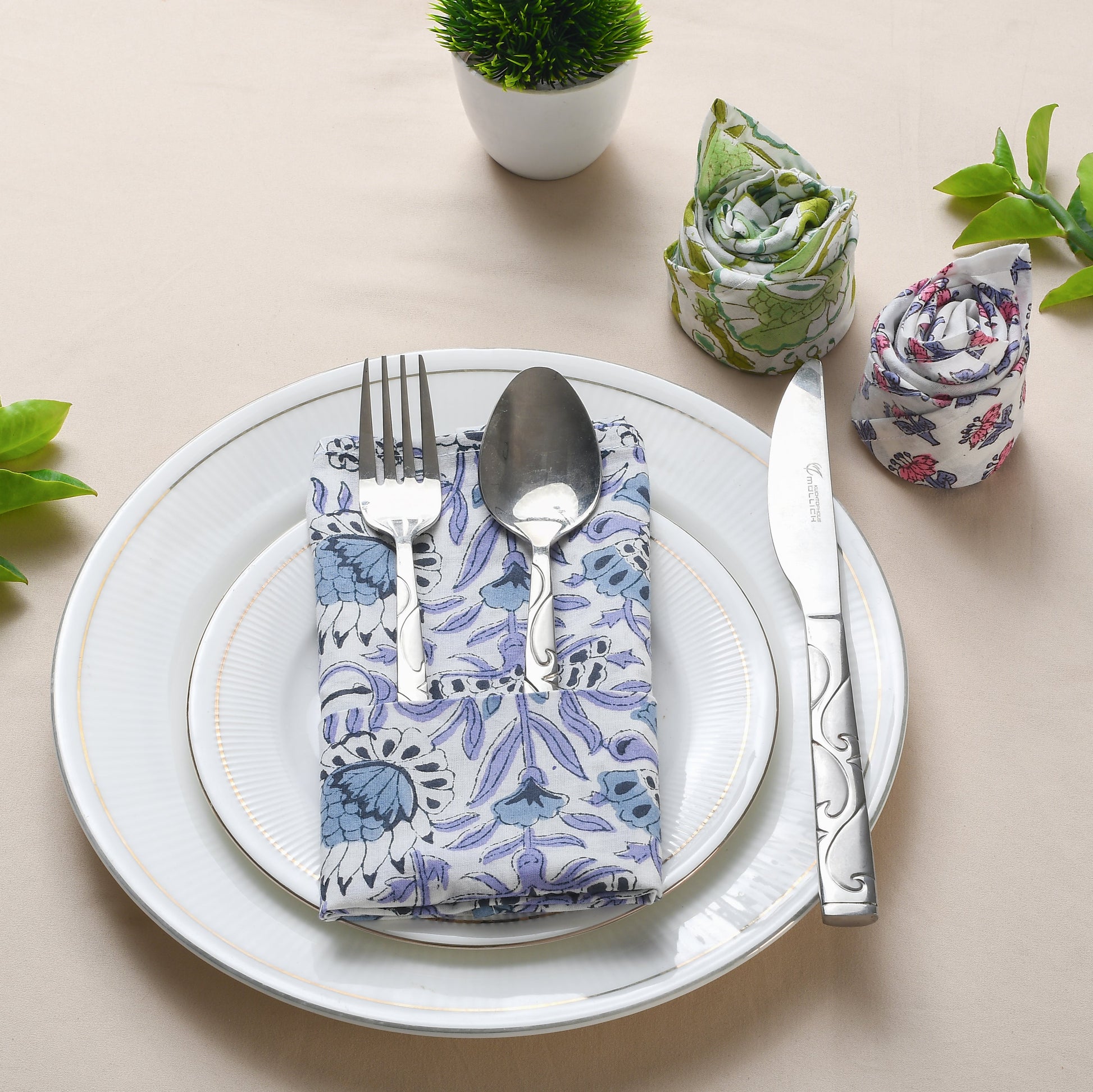 Cotton Cloth Napkins - Mixed Prints (Set of 6)
