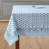 Apatite Blue Block Printed Tablecloth