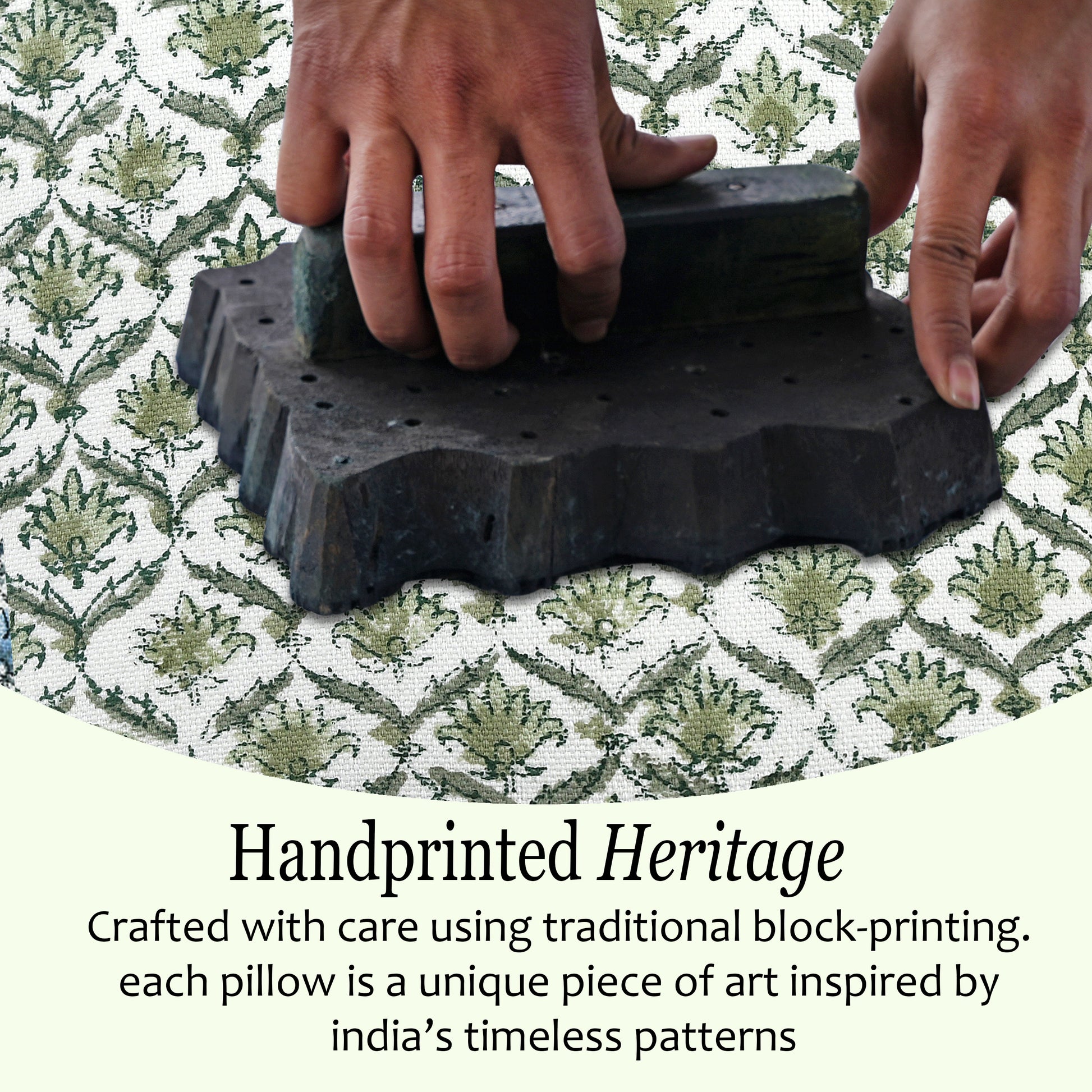 Boho Cotton Pillow Covers - Moss Green (Set of 2)