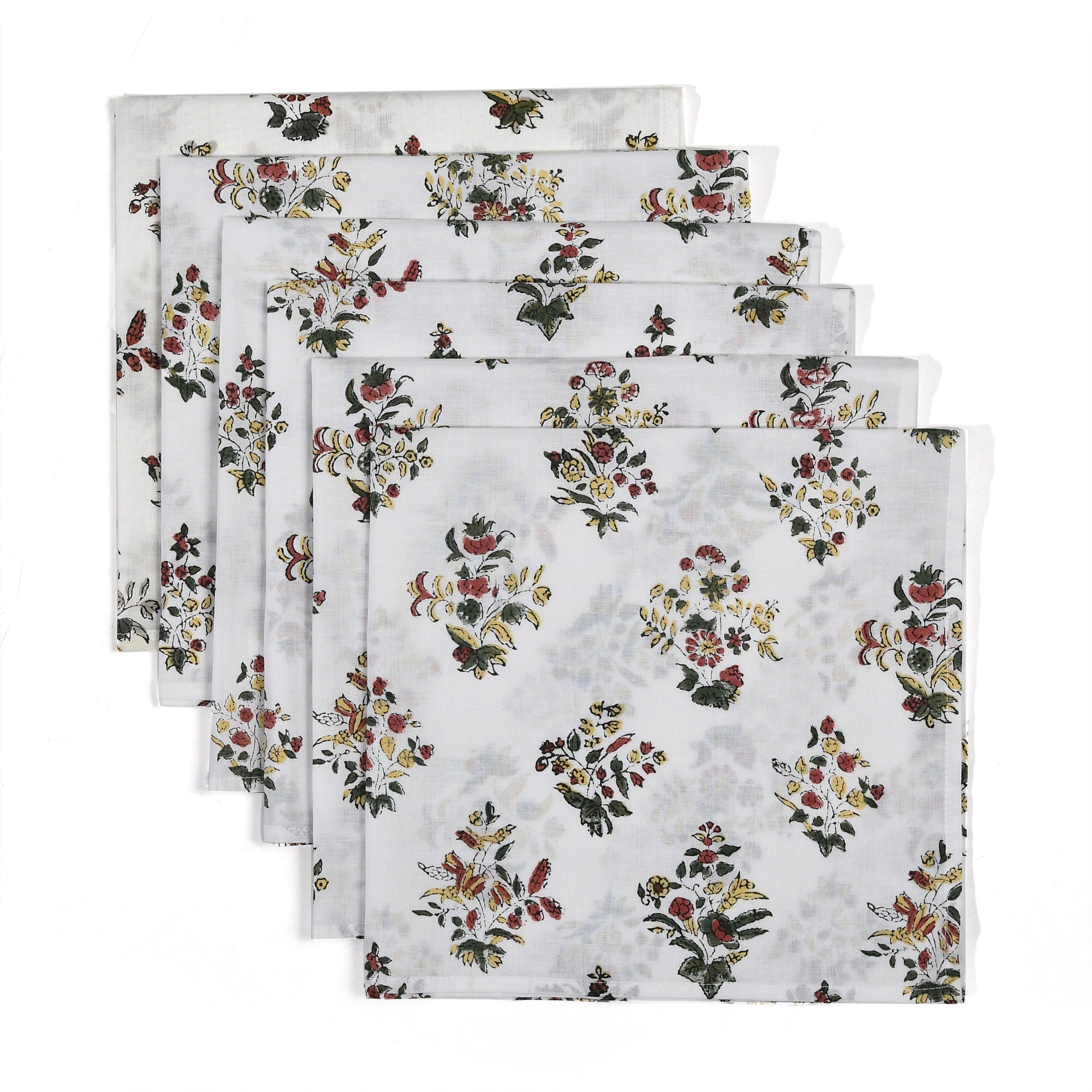 Cotton Cloth Napkins - Fall Green