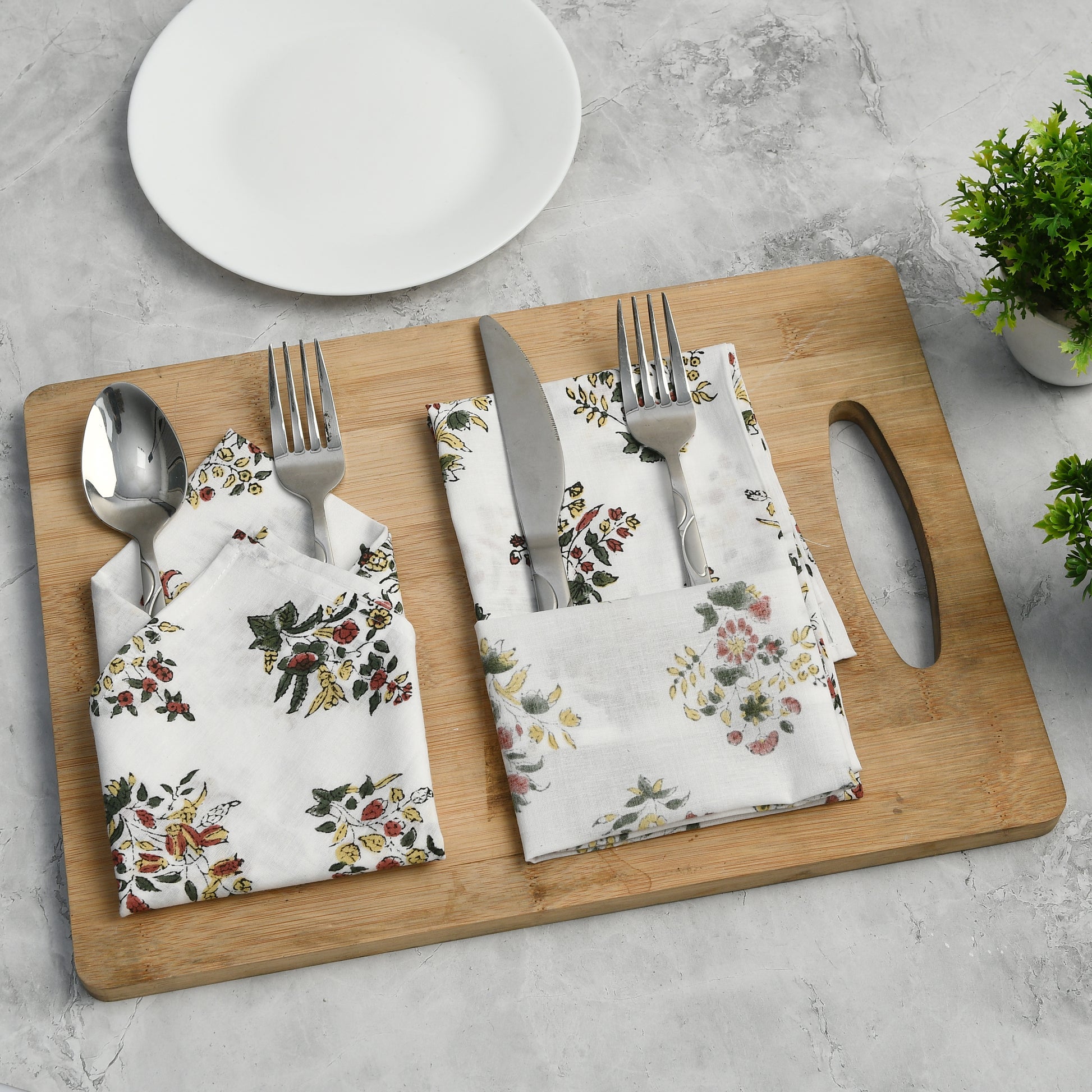 Cotton Cloth Napkins - Fall Green