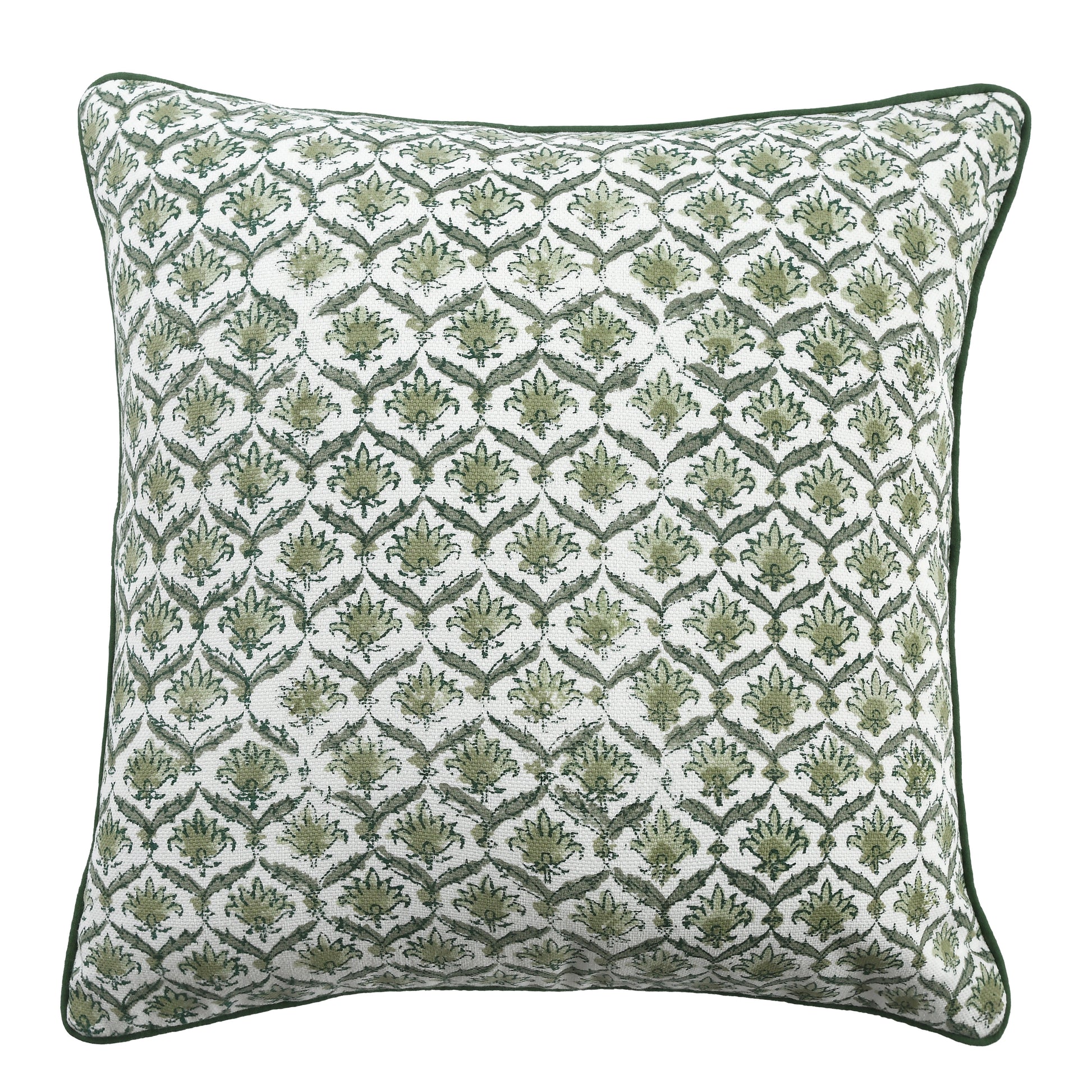 Boho Cotton Pillow Covers - Moss Green (Set of 2)