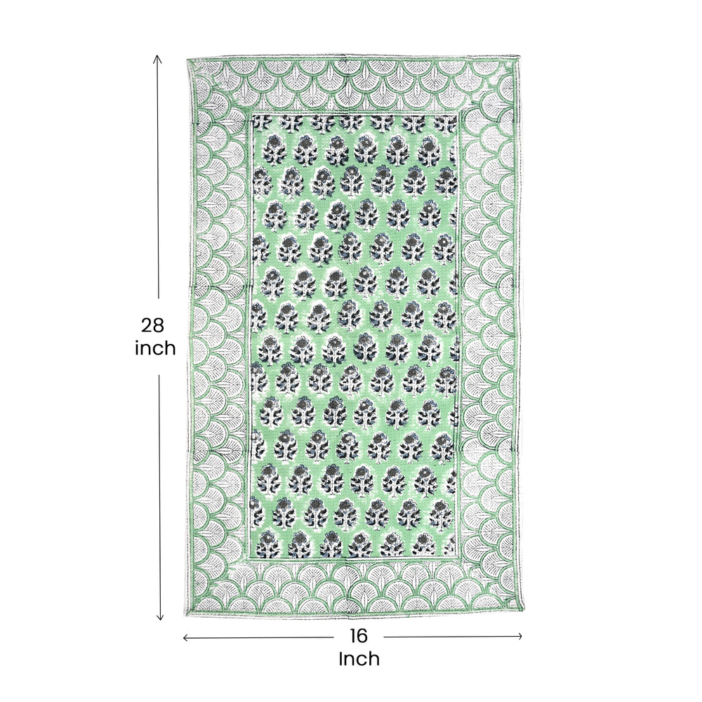 Hand Block Printed Waffle Kitchen Towels – Poppy Blue