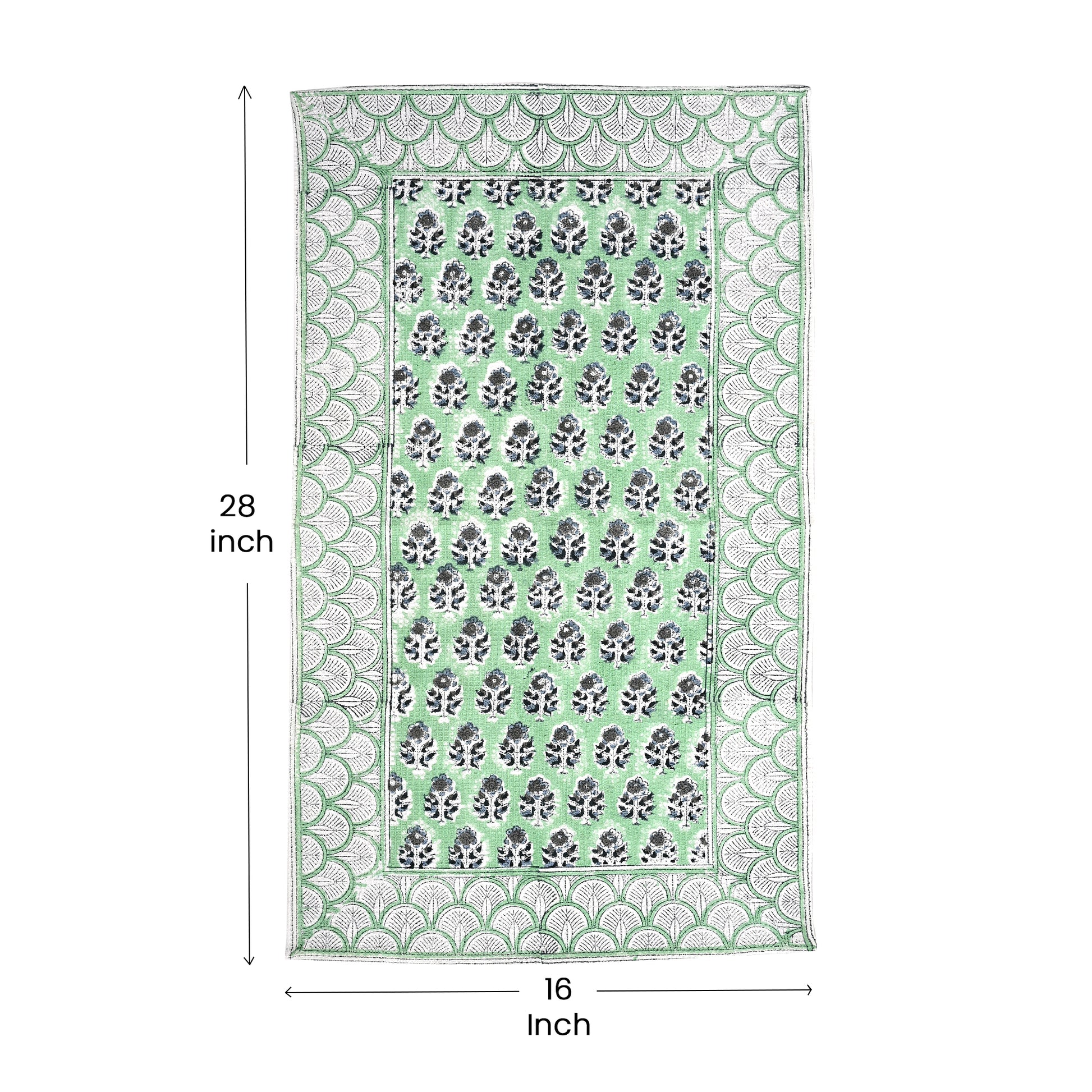 Hand Block Printed Waffle Kitchen Towels – Poppy Blue