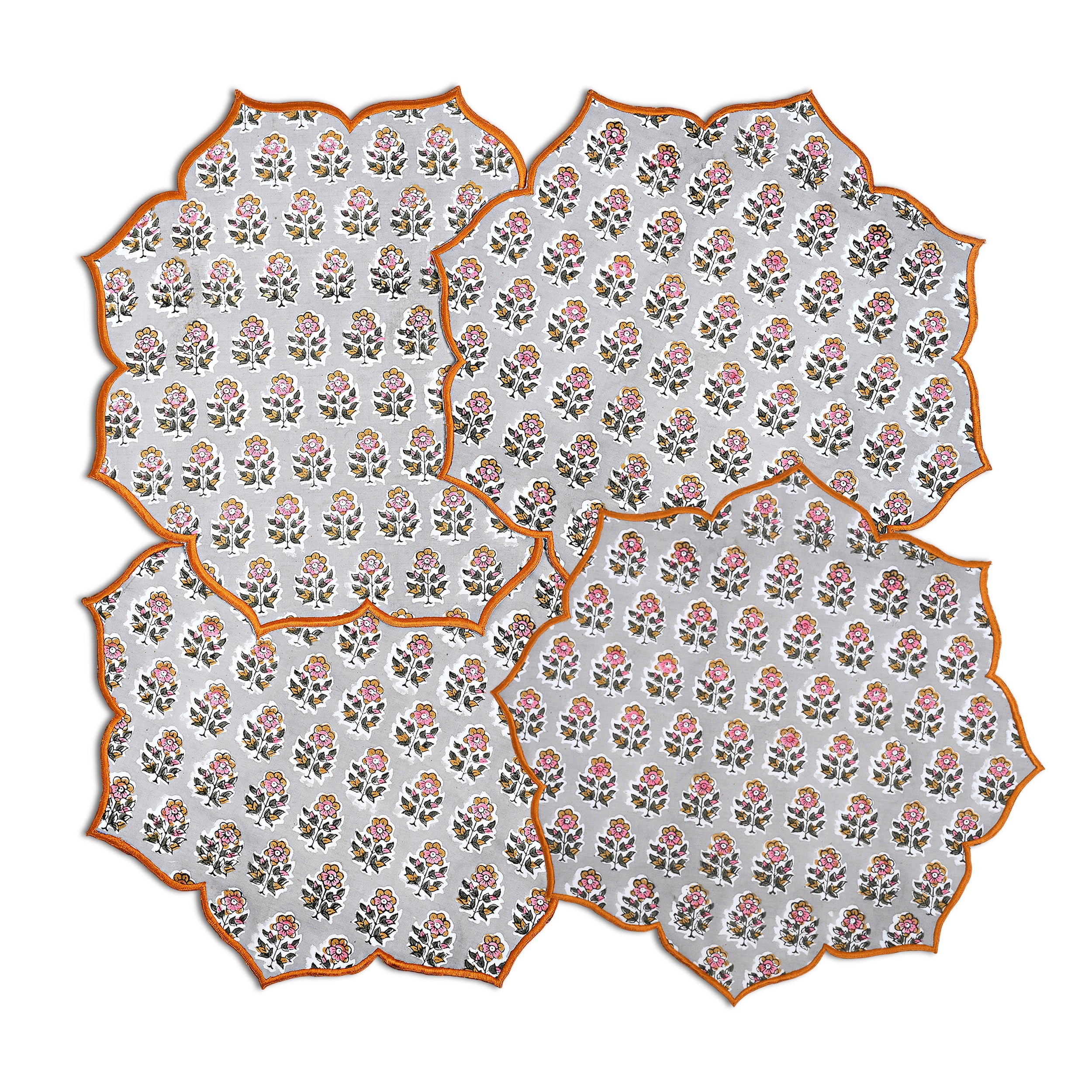 Cotton placemat in labra gray with subtle elegance