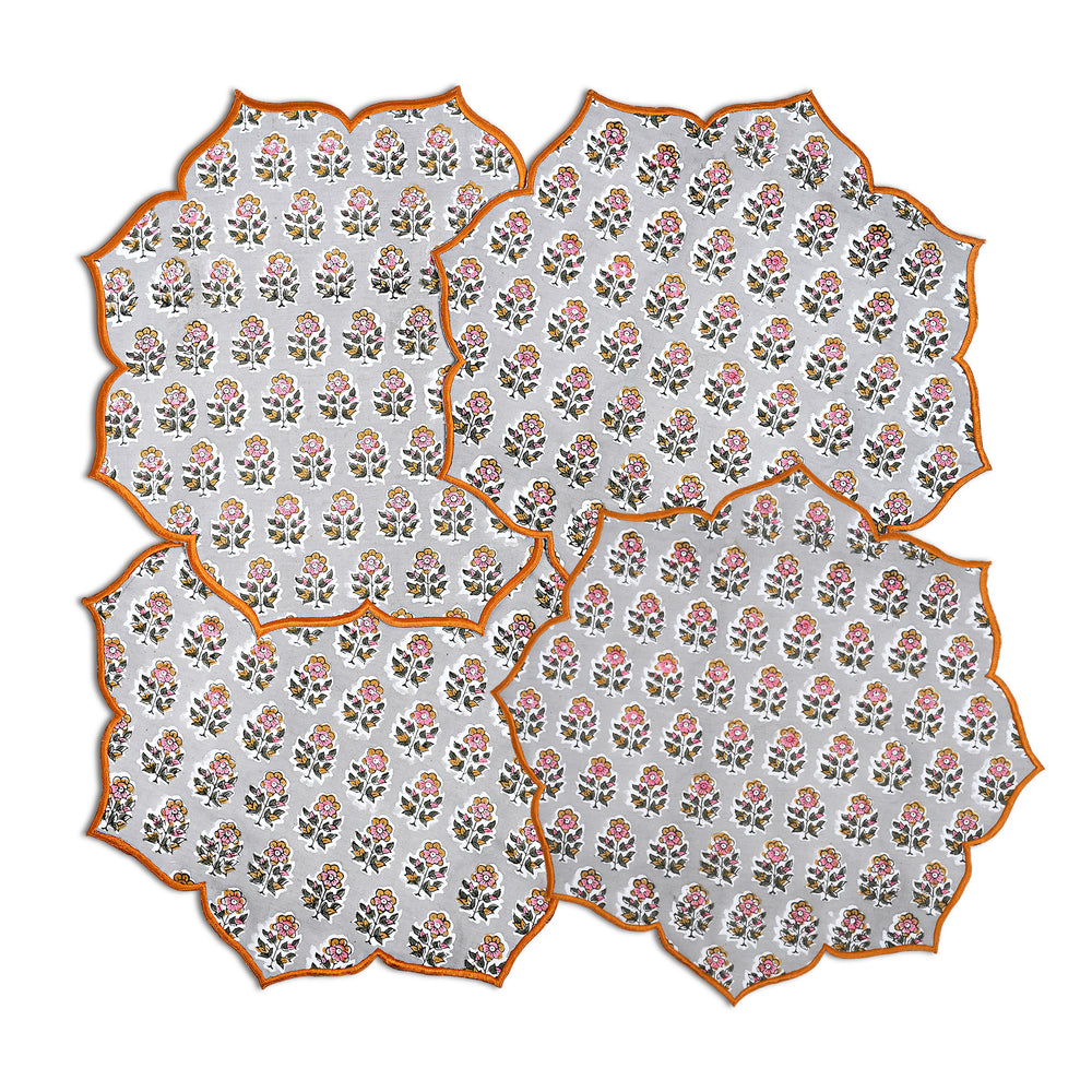 Cotton placemat in labra gray with subtle elegance