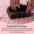 Poppy Pink Cotton Tablecloth on Farmhouse Table