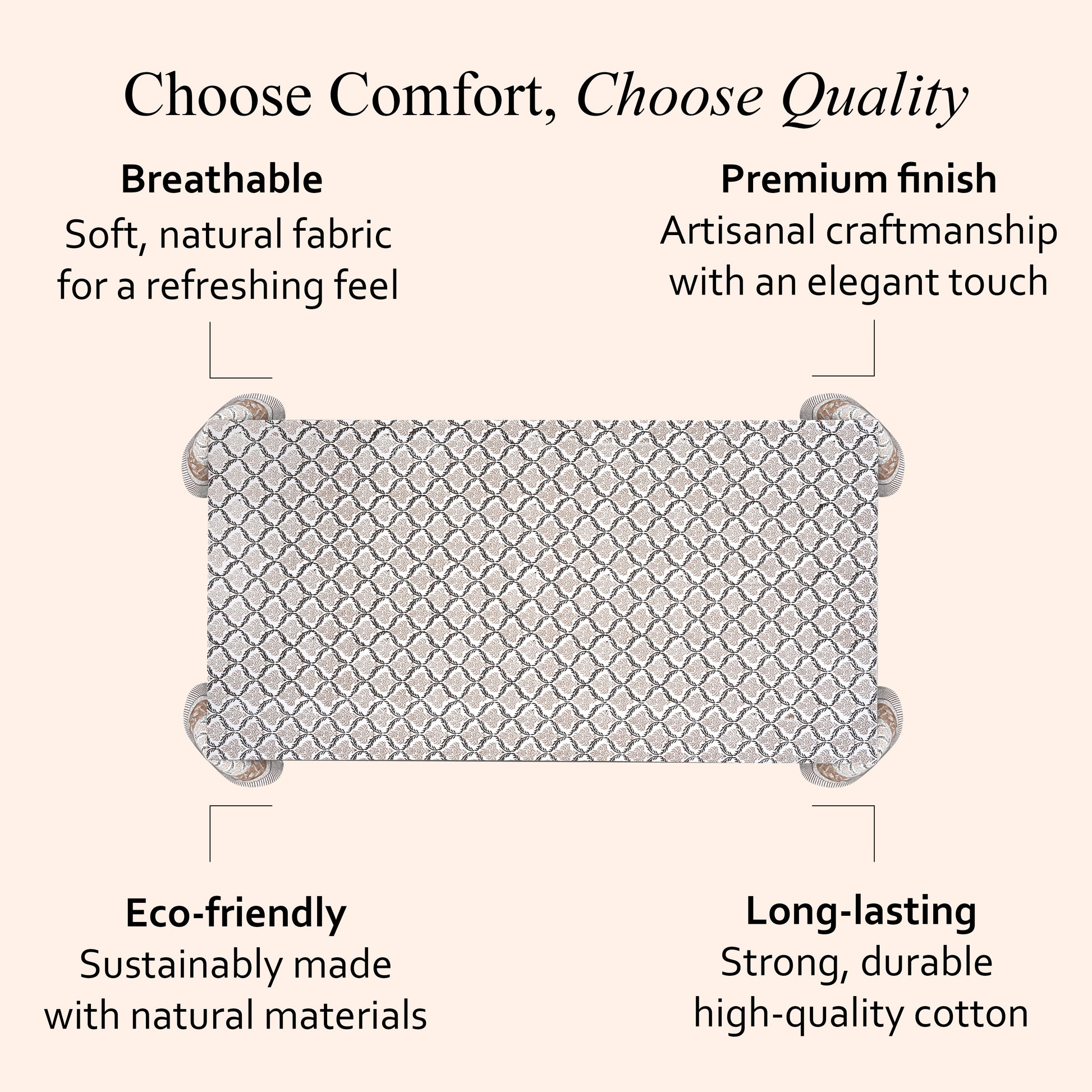 Cotton Block Print Tablecloth – Sandstone Regal