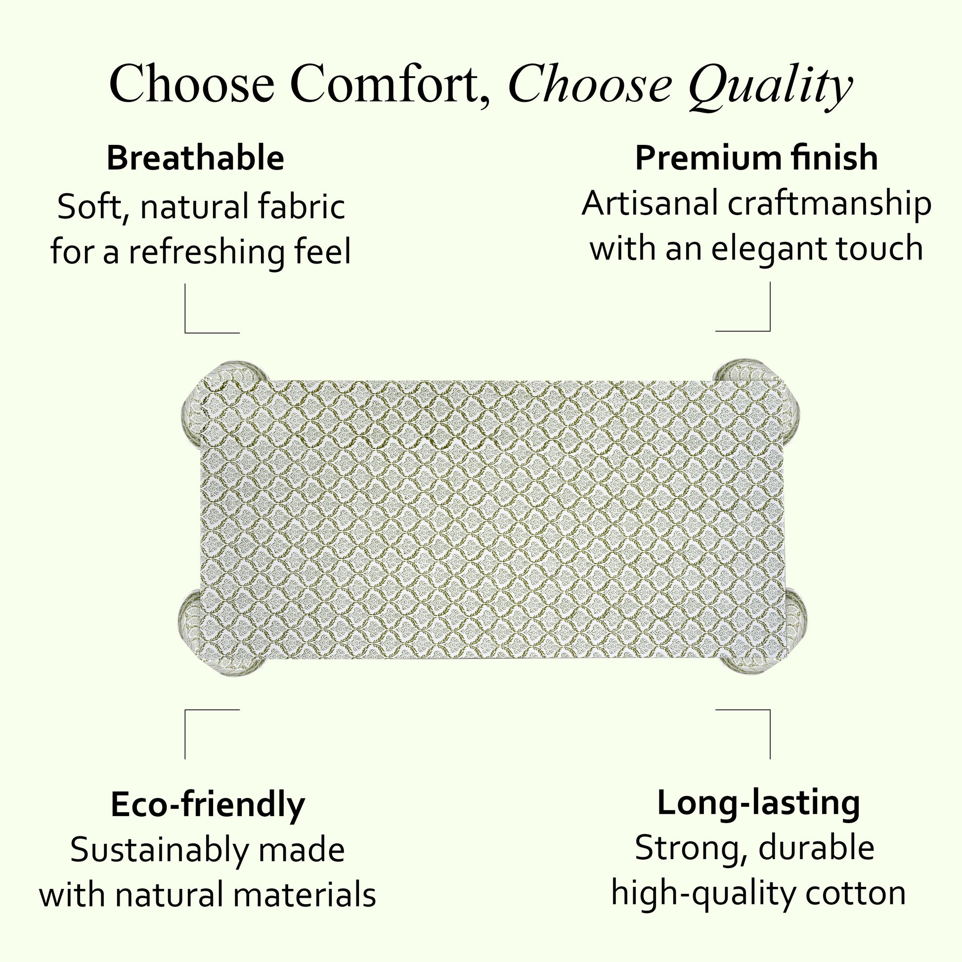 Cotton Block Print Tablecloth – Fern Regal