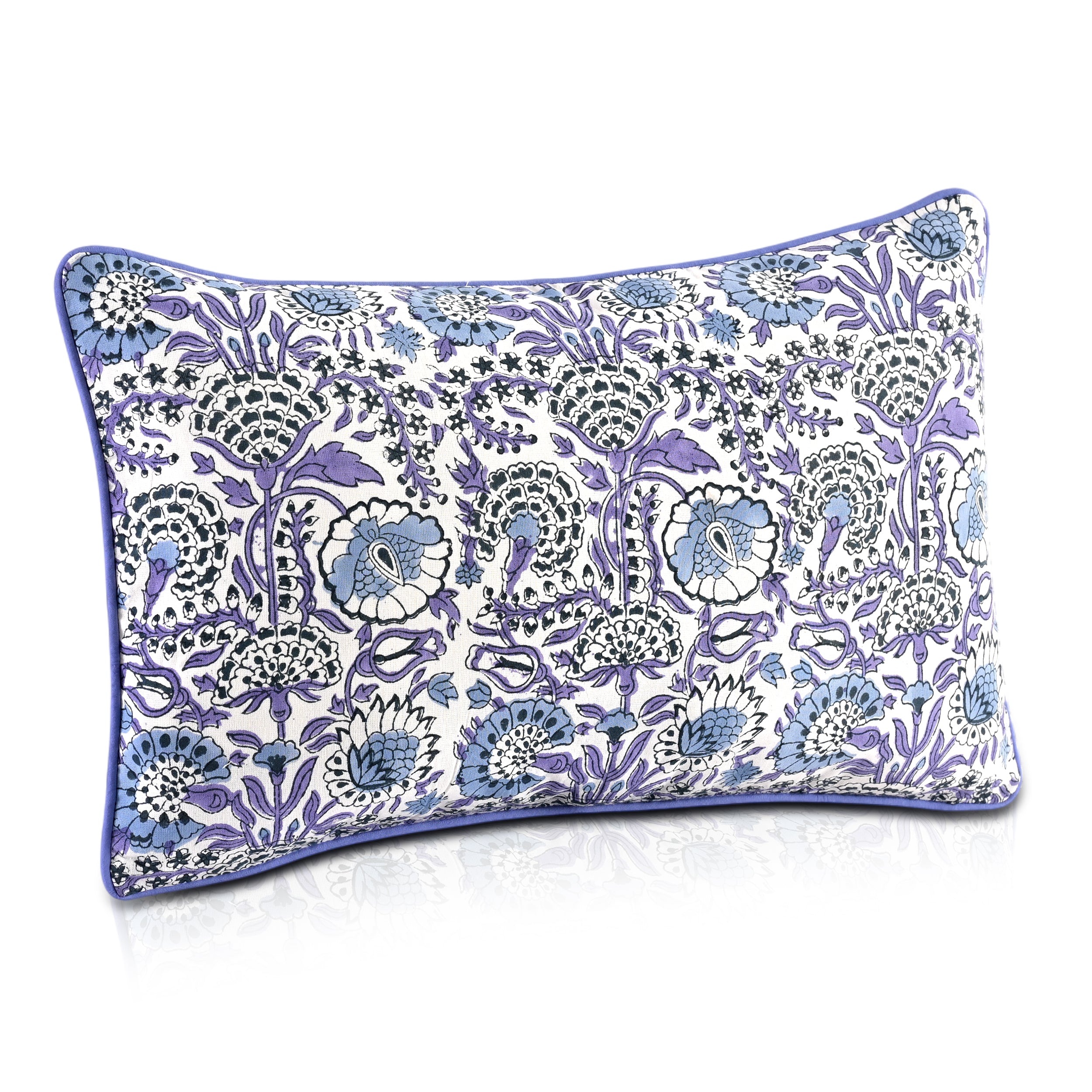 Piping Throw Pillow Covers - Aqua Blue