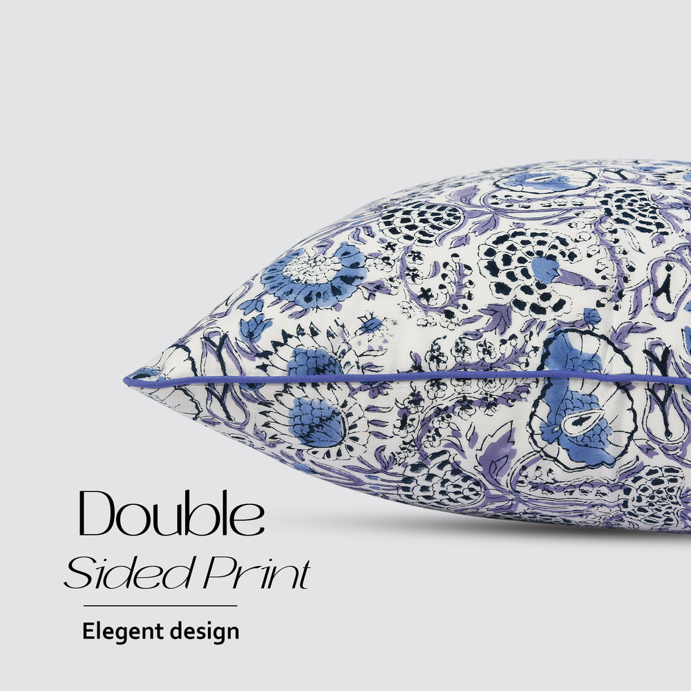 Piping Throw Pillow Covers - Aqua Blue